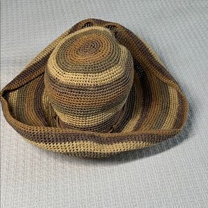 Helen Kaminski striped rafia sun hat Australian
